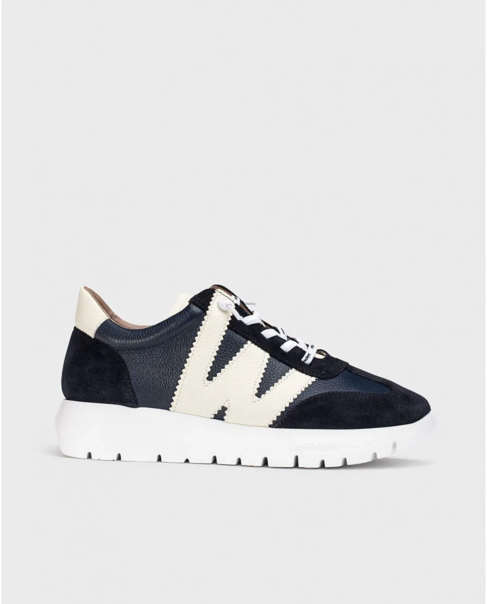 Wonders A-2473 Navy and White Trainer